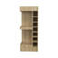 Armoire de bar moderne en chêne de 46 po de hauteur - 14 bouteilles de vin et unité de rangement fonctionnelle 3 coins pour bouteilles de maison efficaces-658947805