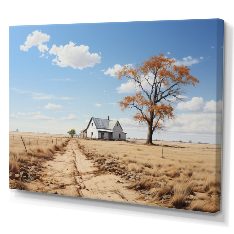 Marinda " Farmhouse Minimalism Path III ", Toile tendue, 16" H x 32" W