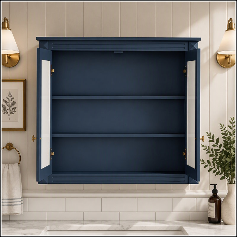 Armoire à pharmacie murale de 91 cm (36 po) avec deux miroirs et deux tablettes ajustables