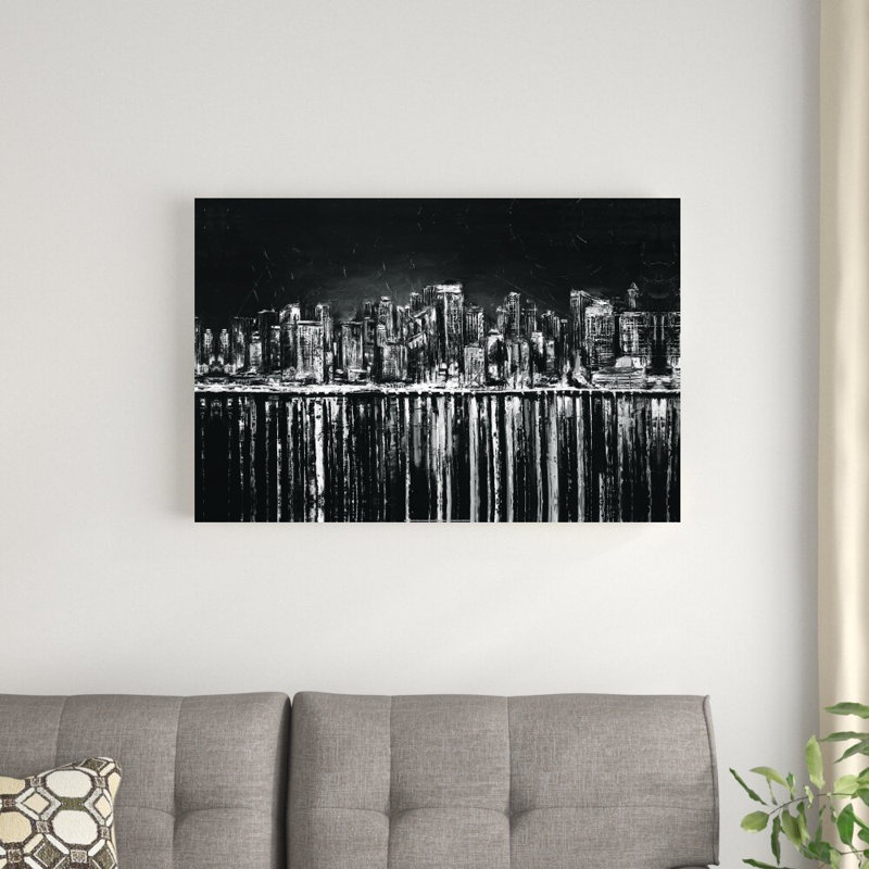 «Nighttime Cityscape», reproduction sur toile, H 24 po x l 36 po