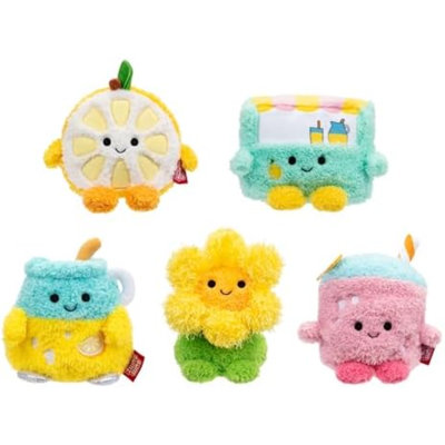 Paquet de 5 - Lemon Leah, limonade Shivani aux fraises, pissenlit Darlene, limonade Stand Larry, pichet limonade Luka - des créateurs de Squishmallows originaux