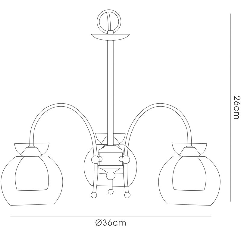 Kissell 3 - Light Shaded Chandelier