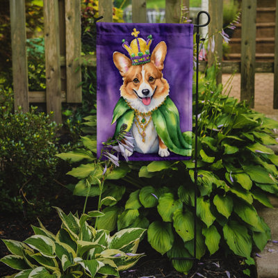 Double Sided 15.5'' H x 11.25'' W Polyester Mardi Gras Garden Flag