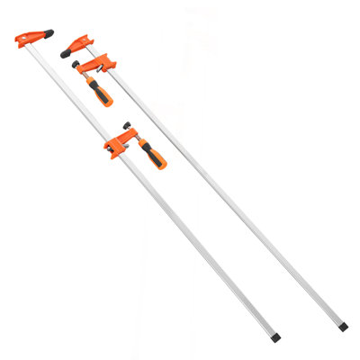 Pinces de bar pour le travail du bois, paquet de 2 pinces / épandeurs de 36 po, pince en F à changement rapide avec une limite de charge de 600 lb, profondeur de gorge de 2,5 po, fonte et acier au carbone, pinces à bois pour le travail du bois