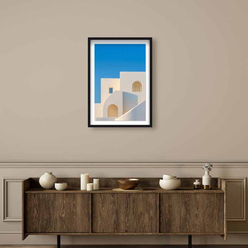 Island Minimalism Print by Oliver Gal, 16.5"H x 11.5"W, Black Shadowbox