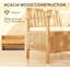 Wood Patio Bench,Outdoor Bench With Storage Compartment,Garden Bench With Cushion