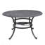 Ensemble de salle à manger rond en aluminium 49 po pour 4 personnes avec coussins-116516297