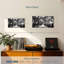 Ensemble de 3 pièces sur toile Trees BW Forest Path-93059691