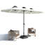 Grand parasol double 15 pi avec lumières solaires-1080530891