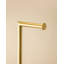 Cosmic Round Metal Made with Gold Finish Free-Standing Toilet Brush and Holder