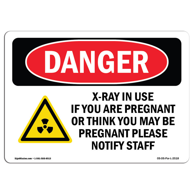 Danger Sign, 12" H x 18" W x 0.1" D