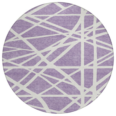 Zephina Purple Washable Indoor-Outdoor Rug - 