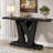 55'' Farmhouse Console Table, Entryway Table With Geometric Base-1967726019