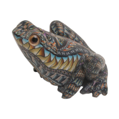 Sculpture grenouille en argile polymère Fayzaan