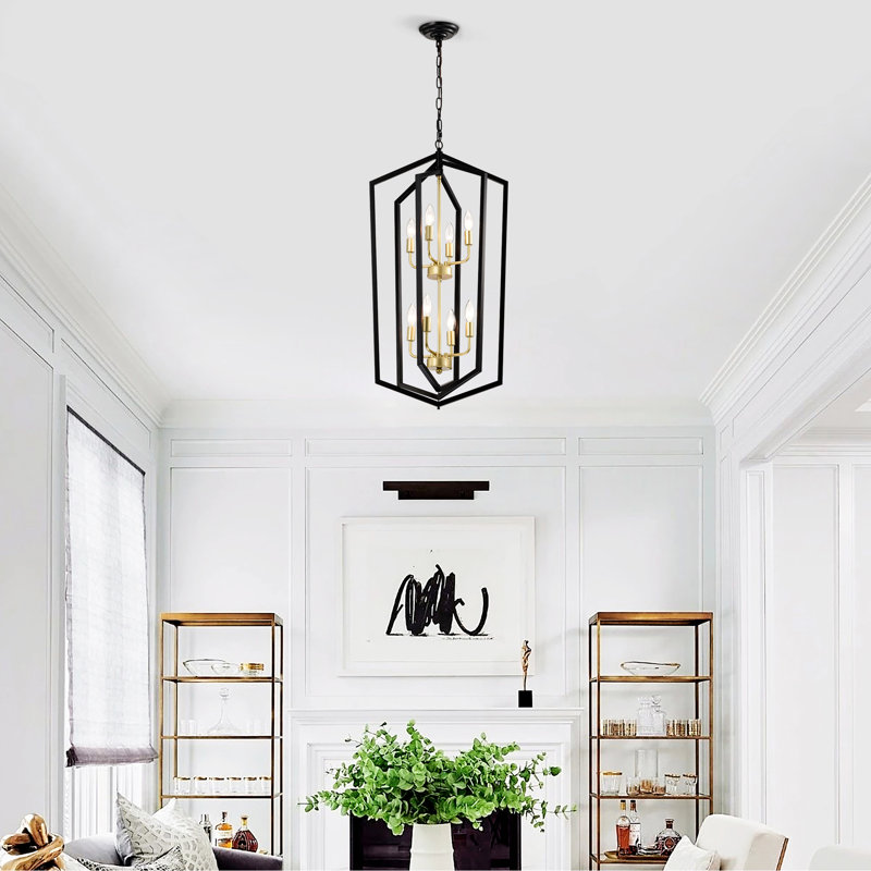 8 - Luminaire suspendu noir mat pour le salon