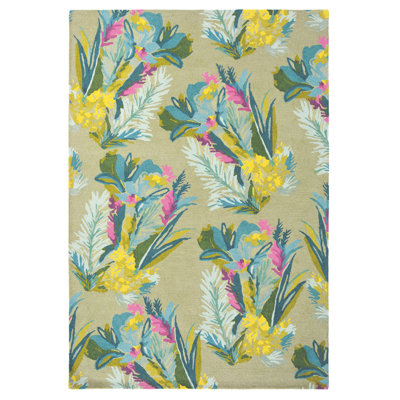 Floral Wool Hand Woven Area Rug