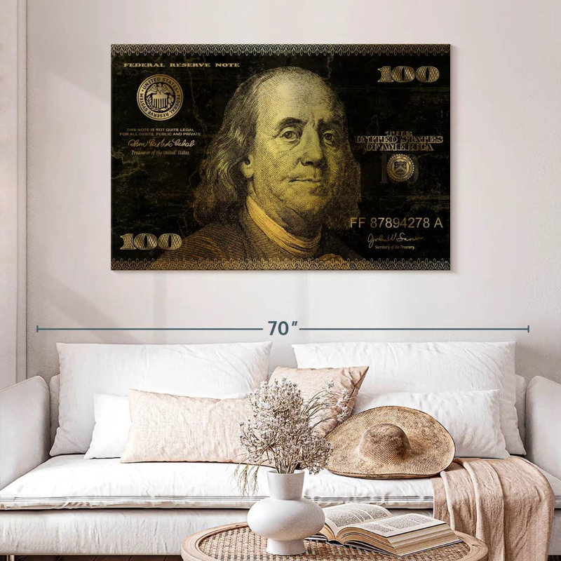 Billet de cent dollars Kerner, H 32 po x l 48 po
