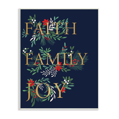 Faith Family Joy Text Traditional