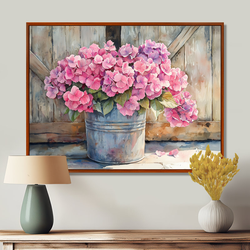 Distin - Floral Wall Art, Brun, H 12 po x l 20 po, Impression encadrée flottante