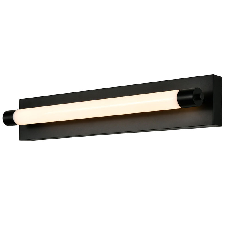 Procyon Sleek 24" Black Integrated LED Bathroom Wall Light