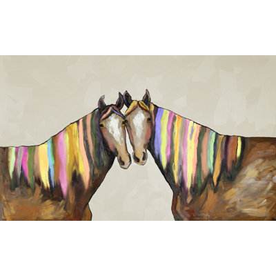 «Manes of Color on Cream», reproduction sur toile tendue