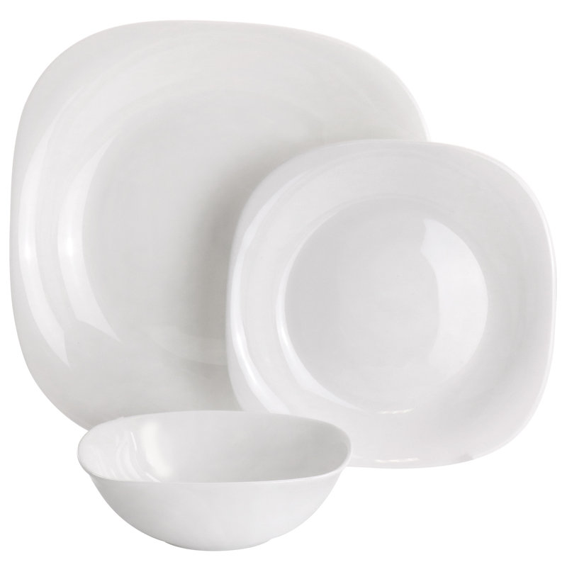 Gibson Tempered Glass Dinnerware Set - Service for 6