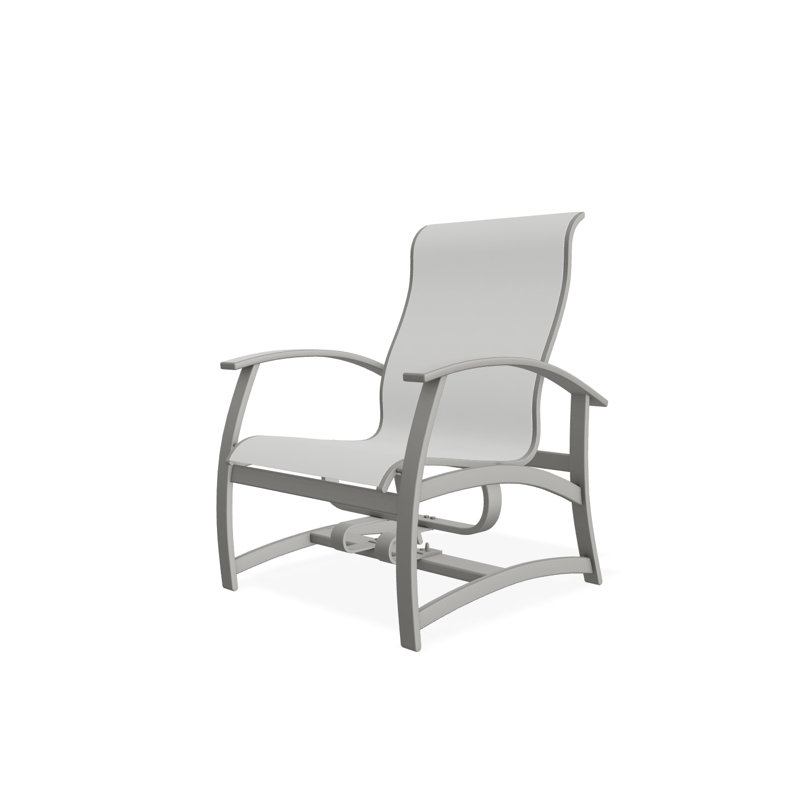 Belle Isle Outdoor Lounge Chair, Snow, White 6D Sunbrella®