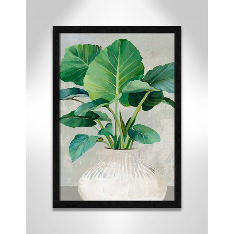 "Plantes d'intérieur II" par Asia Jensen - Art encadré avec fond perdu, H 23 po x l 17 po x P 0,75 po
