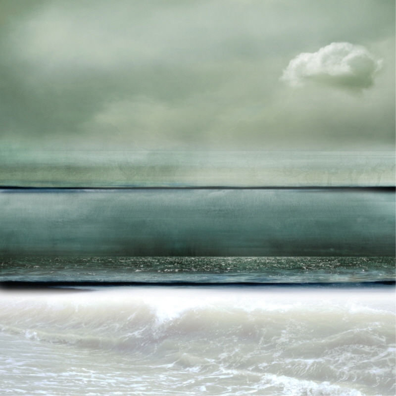 «Poly Horizons I» par Austin Beiv - impression, H 47 po x l 47 po x P 1,5 po, Pinceau gel