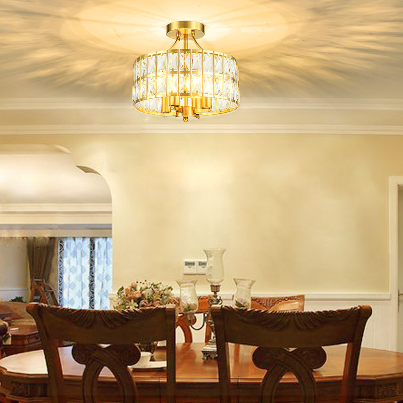 Kadedra 4 - Light Close-to-Ceiling Chandelier, Gold