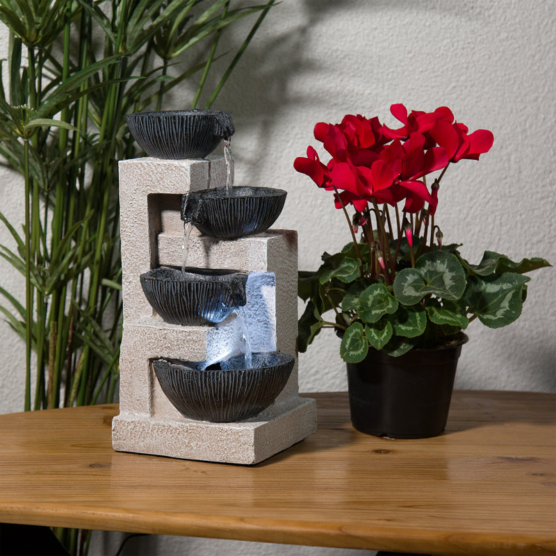 Fontaine de table en polypierre avec lumière