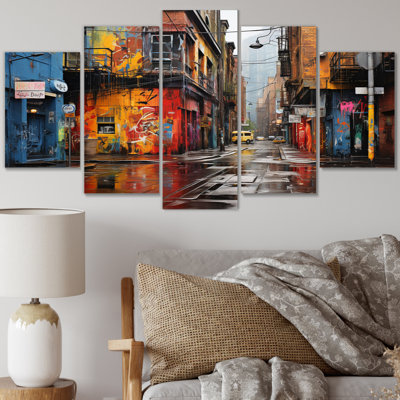 Toronto Urban Graffiti III sur toile, reproduction de 5 pièces