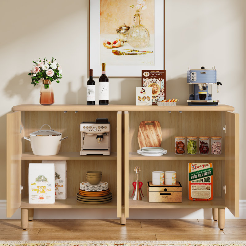 Mangue 59.4'' Light Brown Wood Sideboard