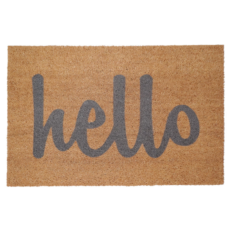 Carlaysia Non-Slip Outdoor Doormat, Rectangle 2' x 3', Tan/Gray