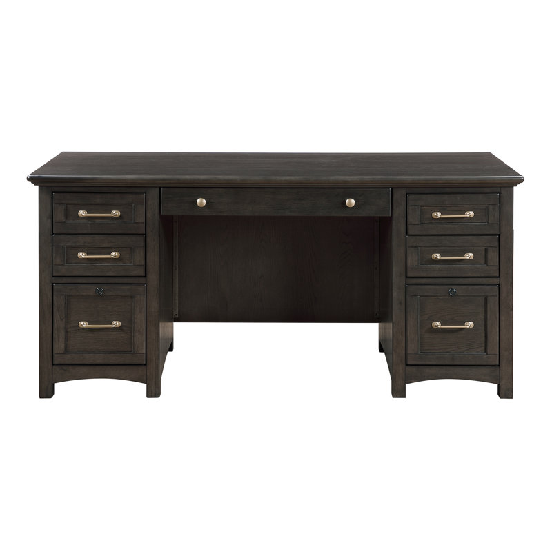 Solid Hardwood and Oak Veneer Desk
