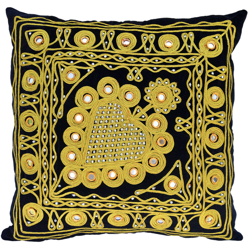 Housse et insert de coussin décoratif en coton / soie, Damas 2
