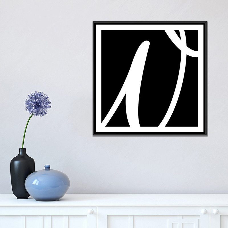 «The Type», art textuel sur toile en noir et blanc TOA73, Toile, H 18 po x l 18 po x P 1,5 po