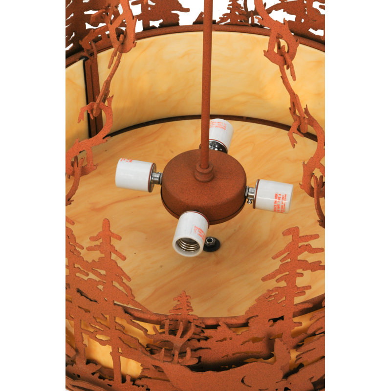 Rustic Lodge 4 - Light Chandelier, Earth, Beige