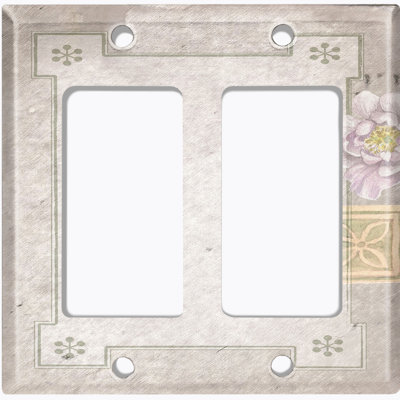 Patterned 2 - Gang Toggle Light Switch Standard Wall Plate