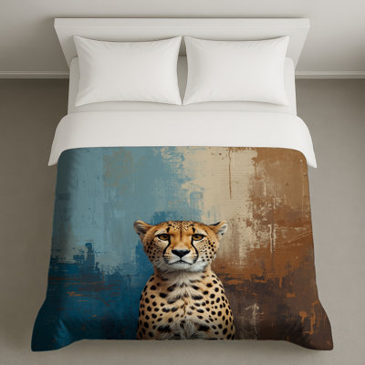 Guépard sur fond texturé Housses de couette