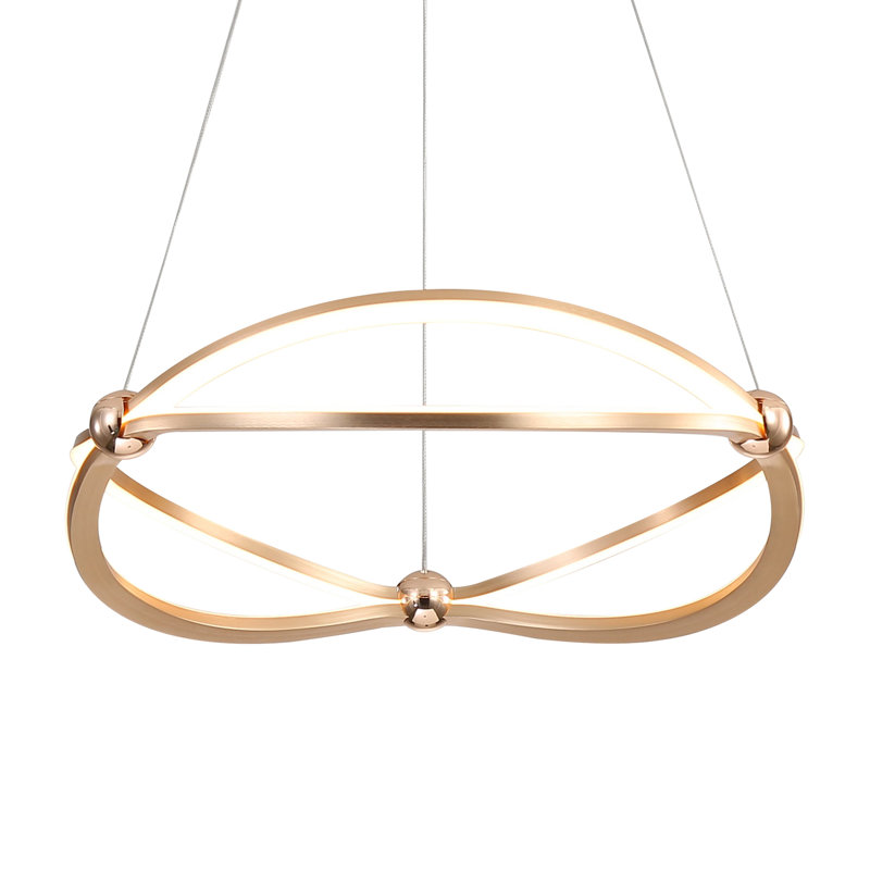 Lustre Watford, H 122 po x l 18,88 po x P 18,88 po, Or anodisé, 34 W