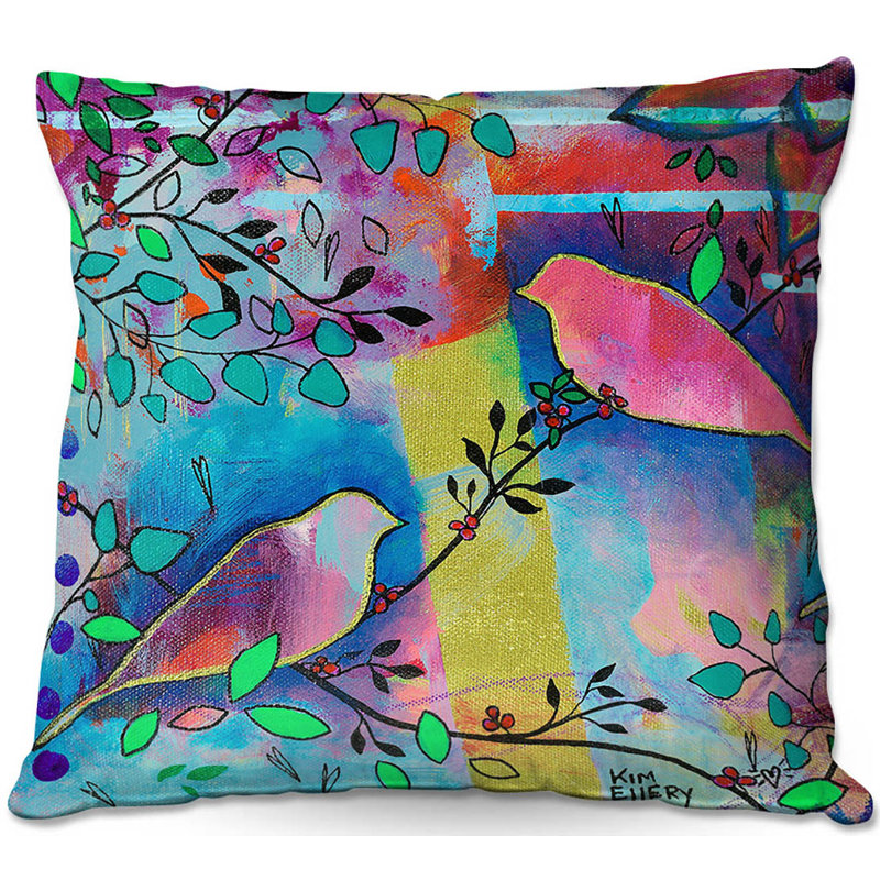 Floral Reversible Throw Pillow, 18" x 18"