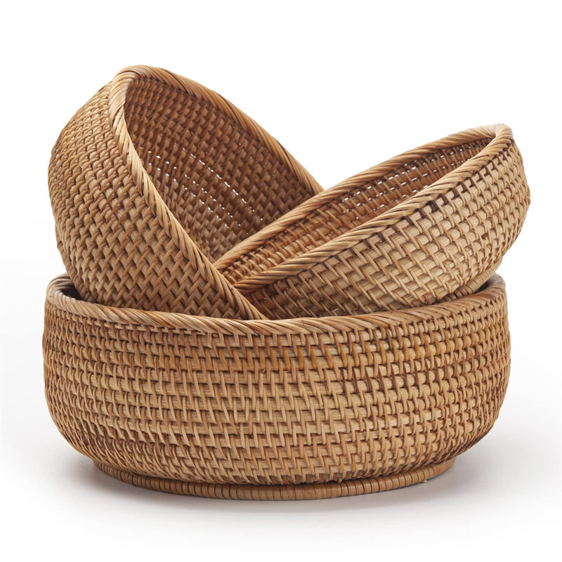 Bay Isle Home Rattan Fruit Bowl