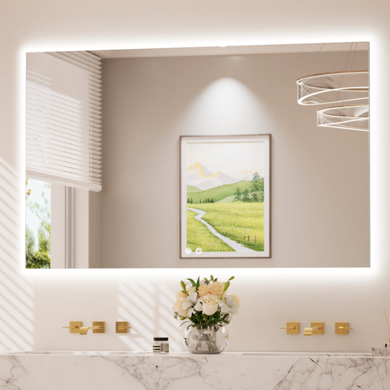 Armadale Backlit LED Anti-Fog Bathroom Mirror, 30" x 48"