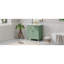 Meuble-lavabo 30 po avec lavabo en céramique, armoire de salle de bain simple verte avec 2 portes et une tablette, portes à fermeture douce-120329928
