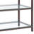 Weston Black Nickel 2-Shelf Glass Top Entryway Console Table