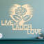 Art mural Live Laugh Love avec feuilles et cœur - ACM blanc (32 po x 24 po)-949758621-949758623