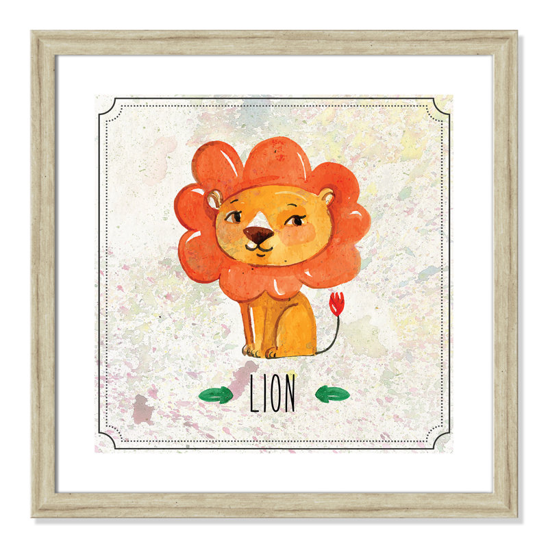 Impression sur papier Jungle Day 1 ', Cadre plat beige, H 22,5 po x l 22,5 po x P 0,6 po