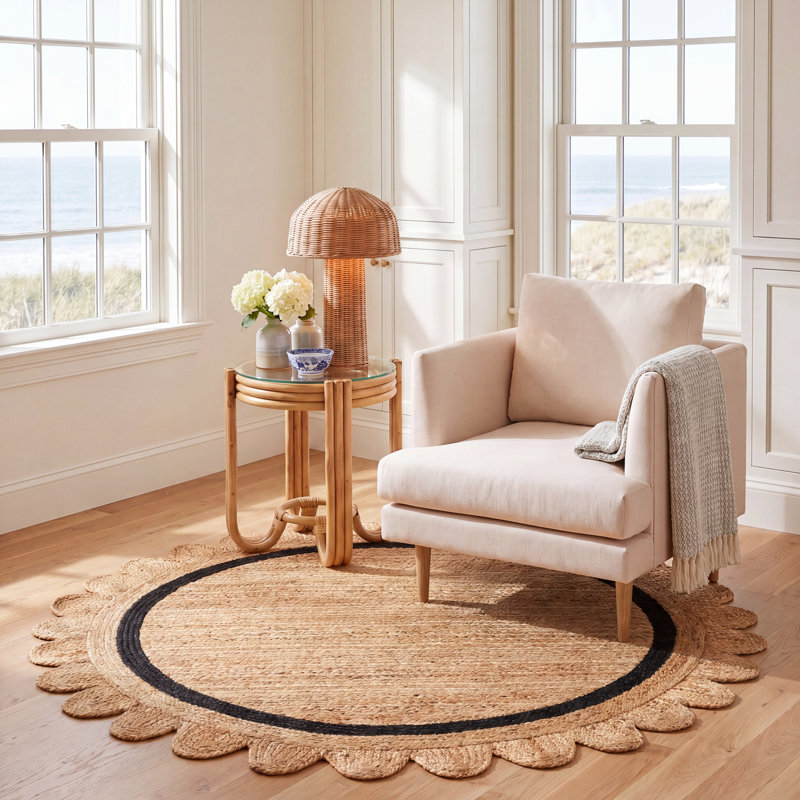 Tapis en jute / sisal Inkai, Rond 6 pi