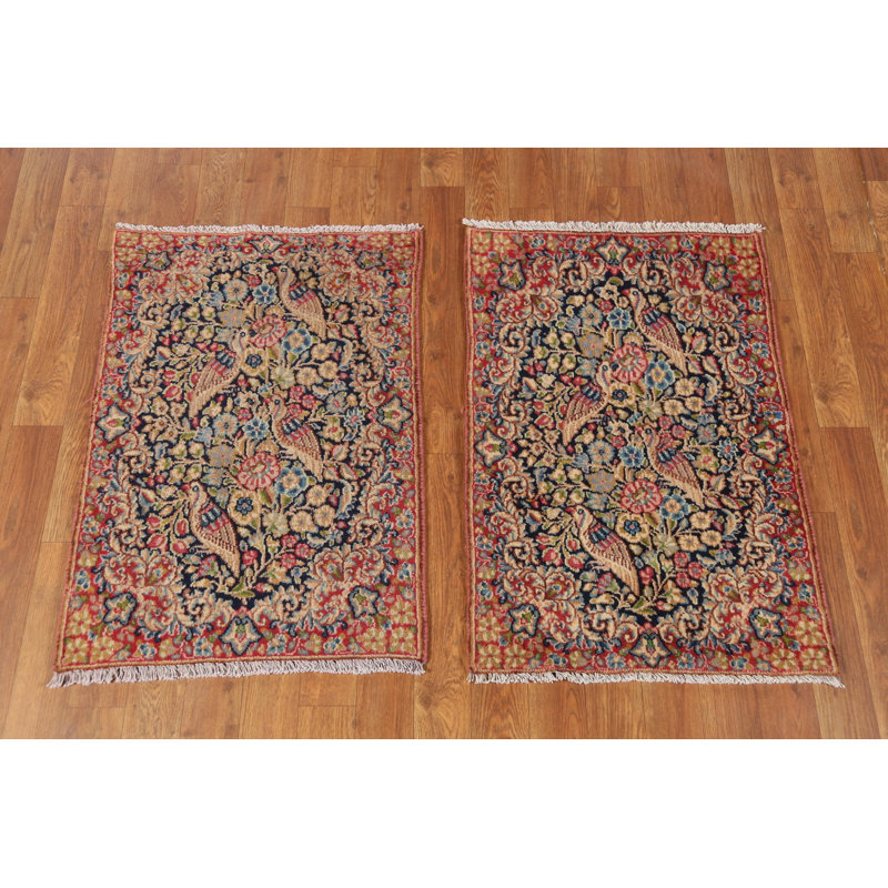 Set Of Two Vegetable Dye Traditional Rug 2x3
